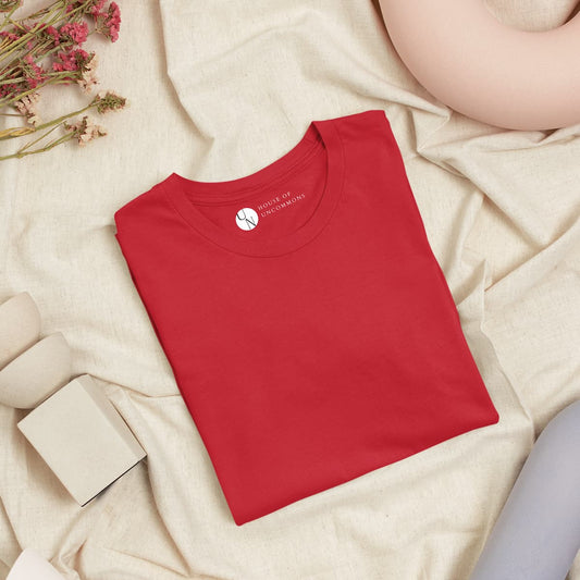 Red Plain Women T shirt
