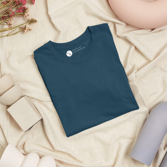 Navy Blue Plain Women T shirt