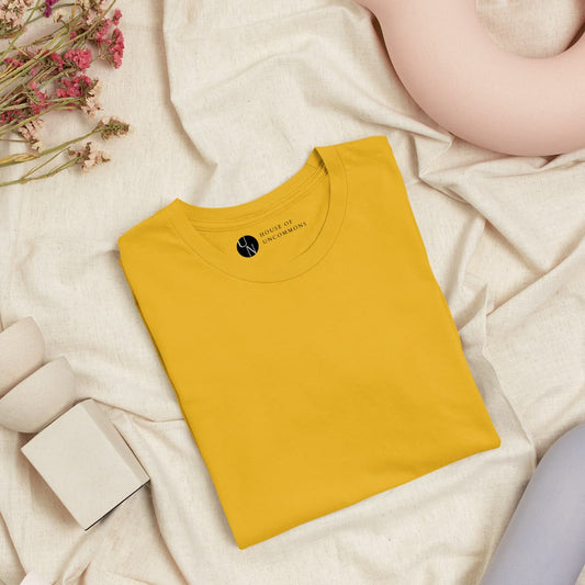Golden Yellow Plain Women T shirt